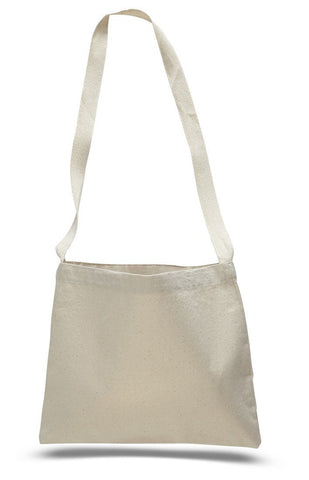 Small Messenger Canvas Tote Bag with Long Straps - MB210